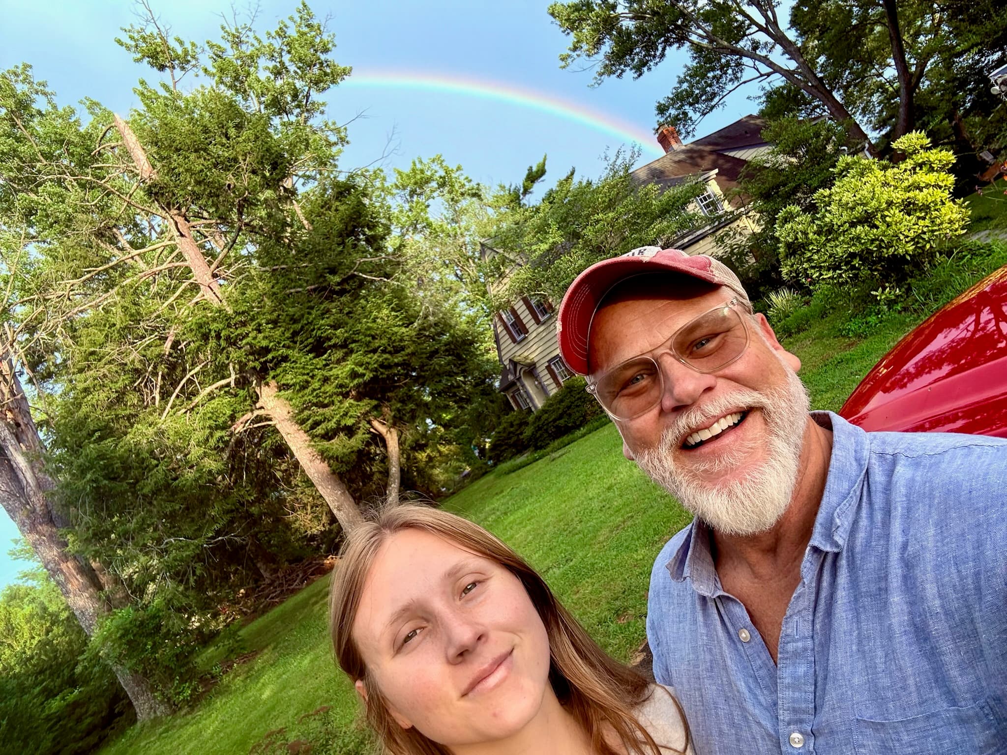 Rainbow selfie