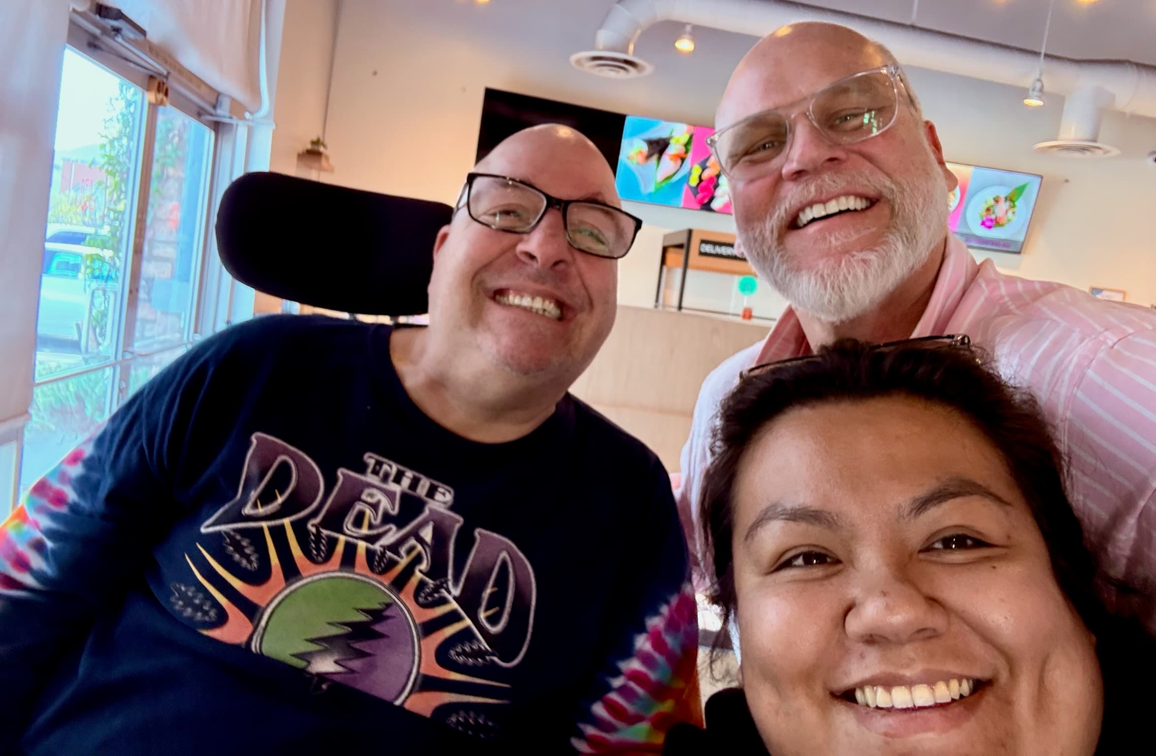 Three friends selfie