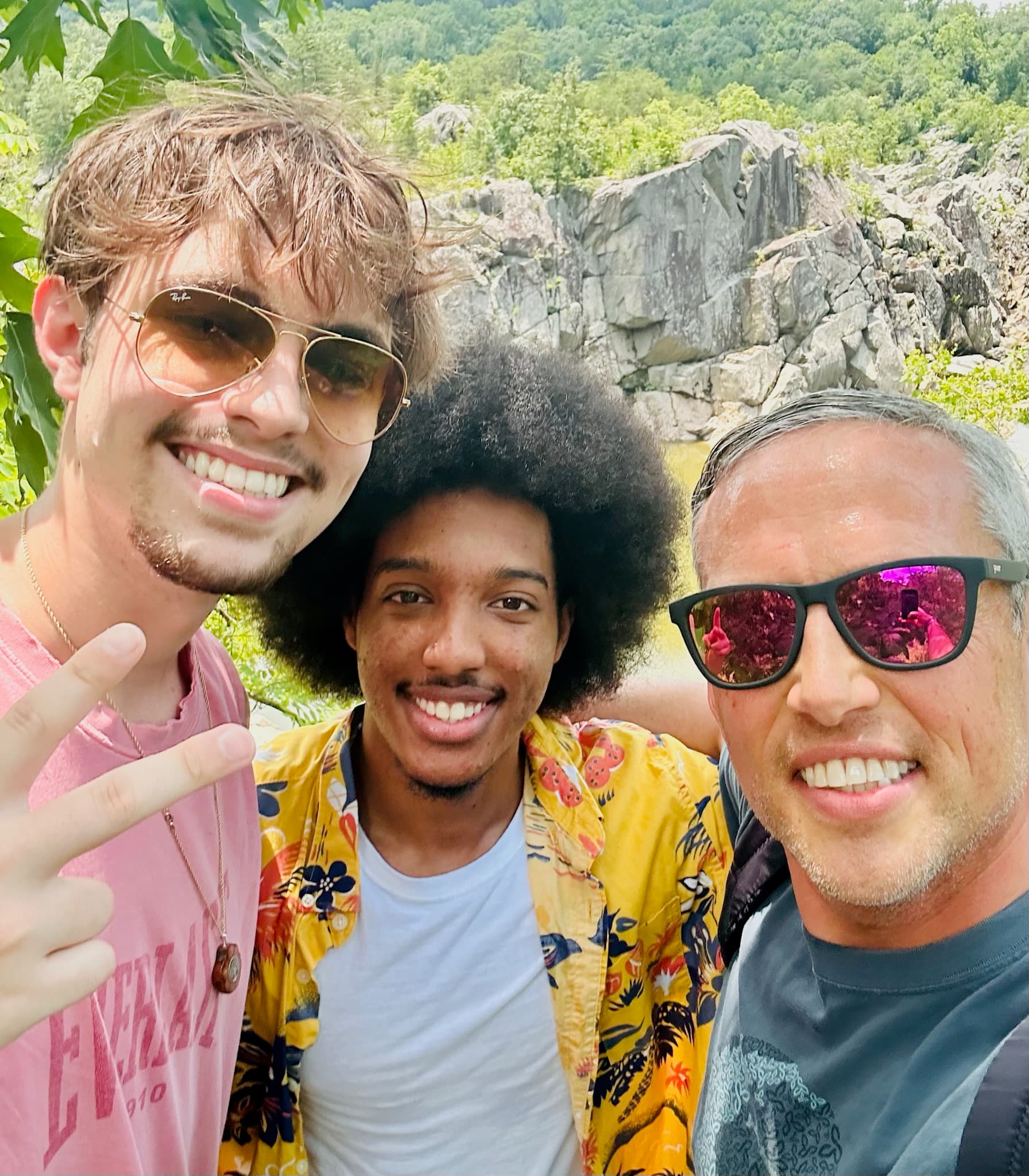 Three friends at the rocks