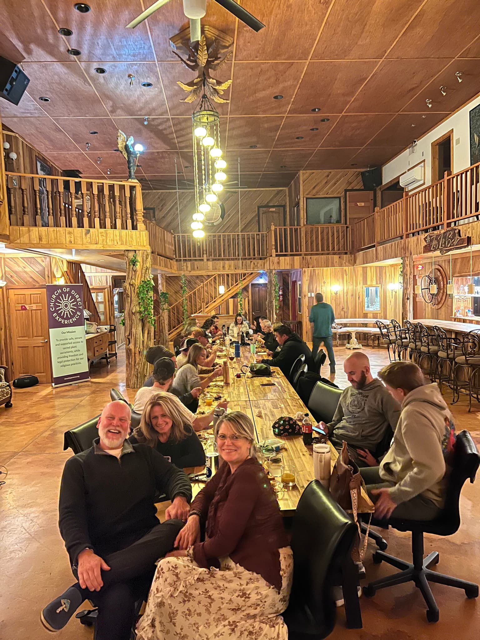 Community dinner at the lodge