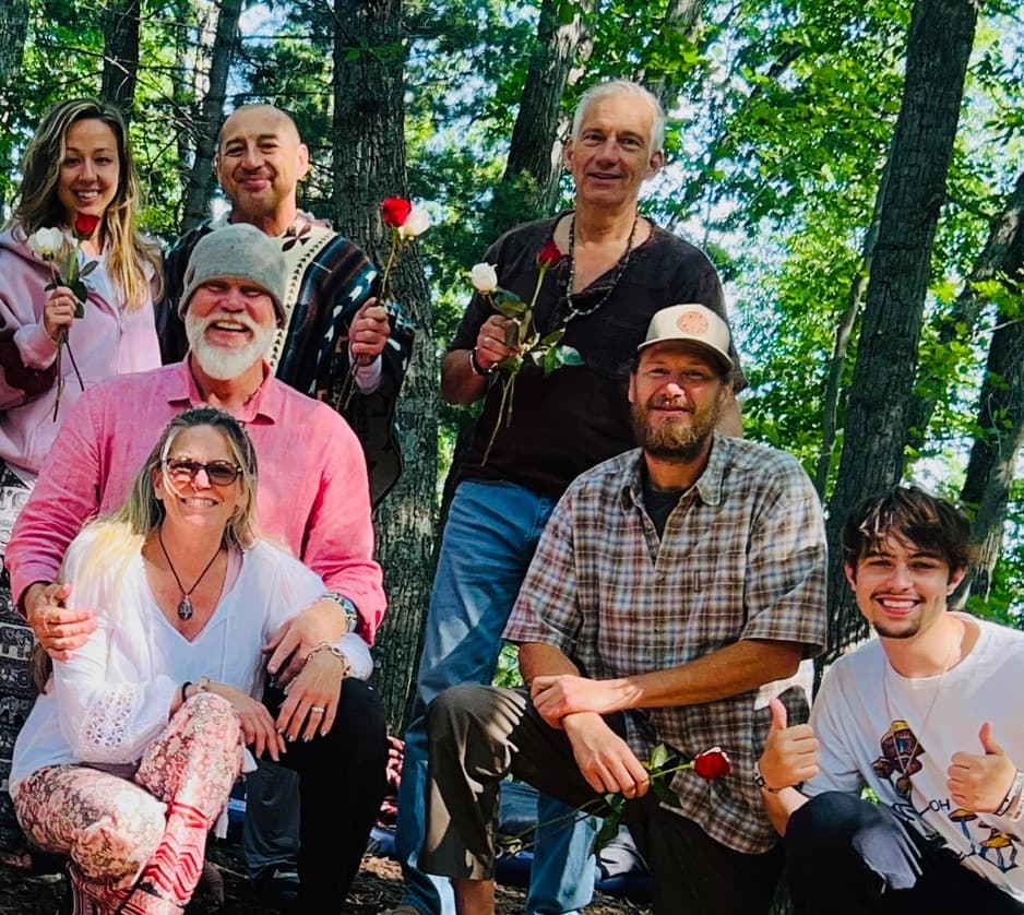 Community holding roses